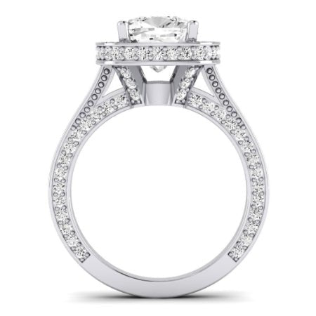 Buttercup Diamond Matching Band for Cushion Center (Band Only. Engagement Ring Not Included) - BeverlyDiamonds