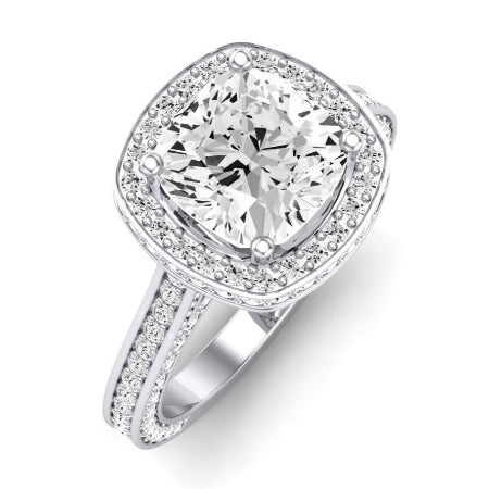 Buttercup Diamond Matching Band for Cushion Center (Band Only. Engagement Ring Not Included) - BeverlyDiamonds
