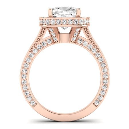 Buttercup Diamond Matching Band for Cushion Center (Band Only. Engagement Ring Not Included) - BeverlyDiamonds