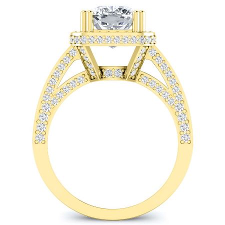 Buttercup - GIA Natural Cushion Diamond Bridal Set - BeverlyDiamonds