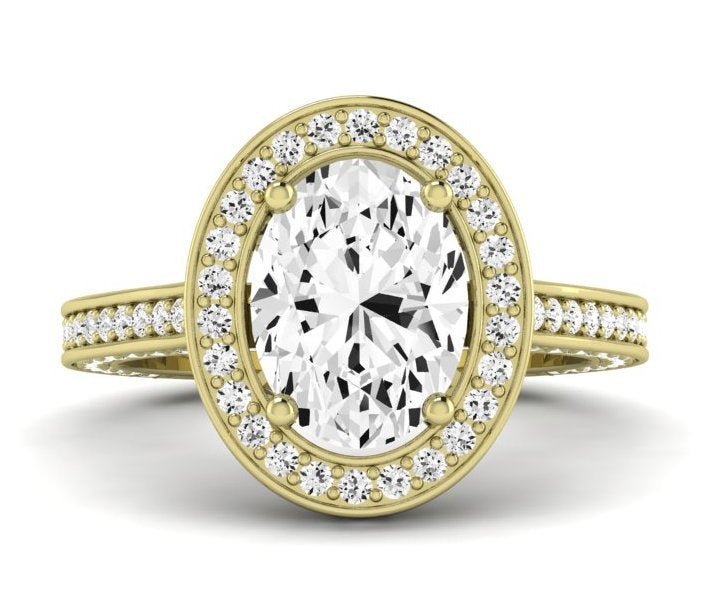Buttercup - Oval Moissanite Engagement Ring - BeverlyDiamonds