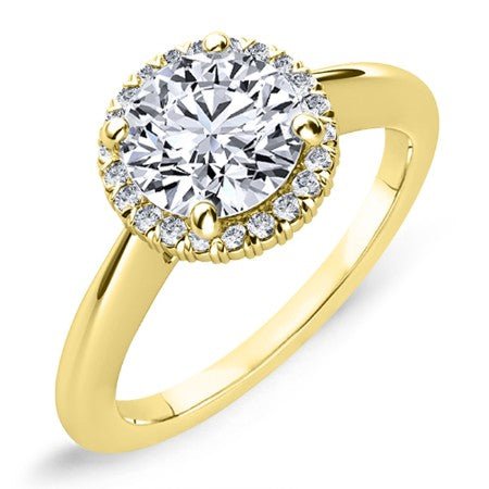 Callalily Round Moissanite Bridal Set yellowgold