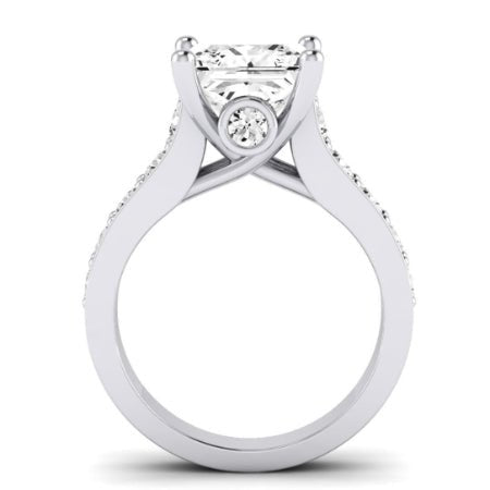 Calluna Diamond Matching Band Only (does Not Include Engagement Ring) For Ring With Princess Center whitegold