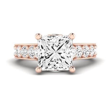 Calluna Diamond Matching Band Only (does Not Include Engagement Ring) For Ring With Princess Center rosegold