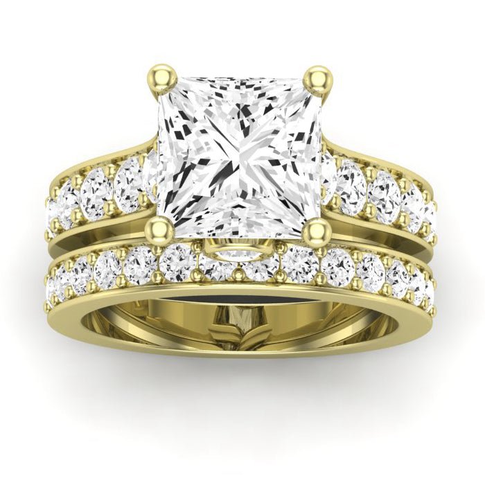 Calluna Diamond Matching Band Only (does Not Include Engagement Ring) For Ring With Princess Center yellowgold