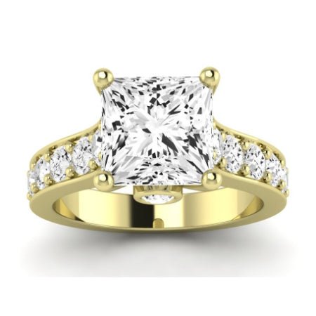 Calluna Diamond Matching Band Only (does Not Include Engagement Ring) For Ring With Princess Center yellowgold