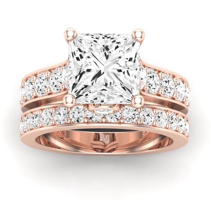 Calluna Diamond Matching Band Only (does Not Include Engagement Ring) For Ring With Princess Center rosegold