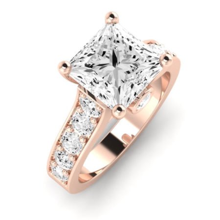 Calluna Diamond Matching Band Only (does Not Include Engagement Ring) For Ring With Princess Center rosegold