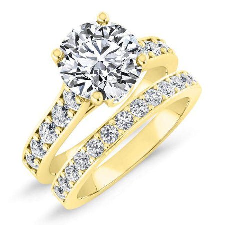 Calluna Round Moissanite Bridal Set yellowgold