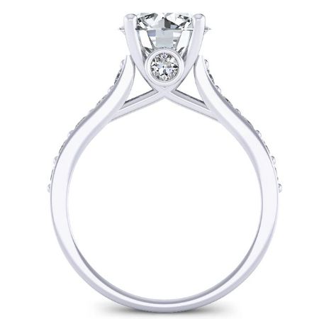 Calluna Round Moissanite Bridal Set whitegold