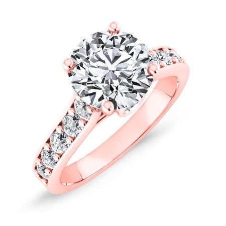 Calluna Round Moissanite Bridal Set rosegold