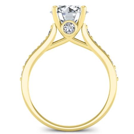 Calluna Round Moissanite Bridal Set yellowgold
