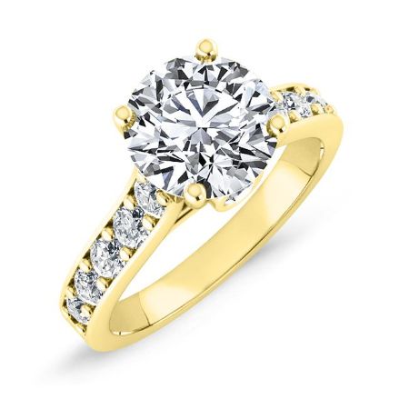 Calluna Round Moissanite Bridal Set yellowgold