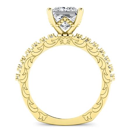 Carmel Diamond Matching Band Only (engagement Ring Not Included) For Ring With Princess Center yellowgold
