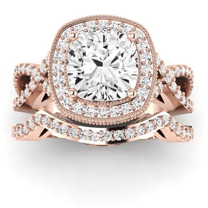 Clover - Cushion Diamond Bridal Set (Clarity Enhanced)