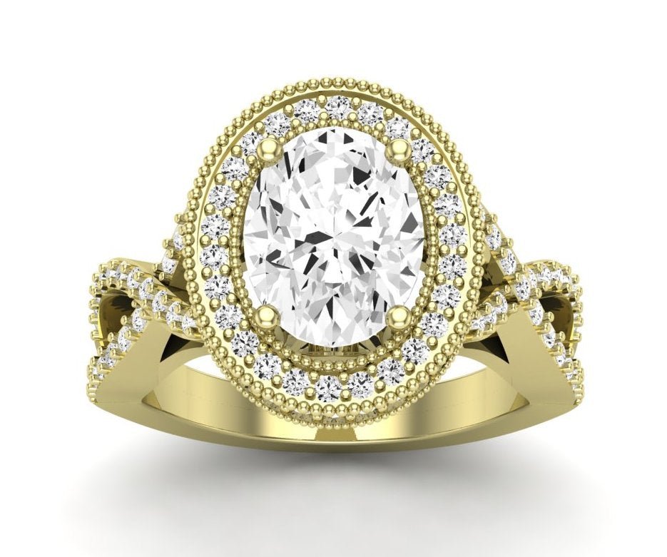 Clover - GIA Natural Oval Diamond Engagement Ring