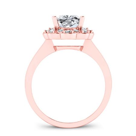 Coralbells Cushion Moissanite Bridal Set rosegold