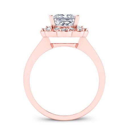 Coralbells Princess Moissanite Bridal Set rosegold