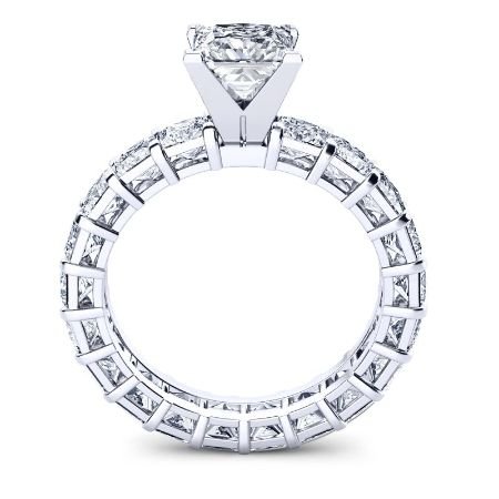 Crisantha Round Moissanite Bridal Set whitegold