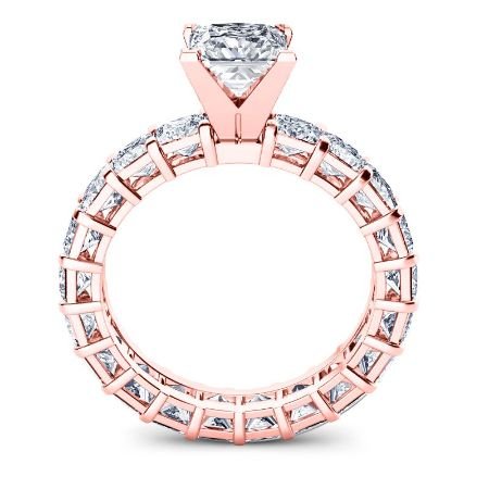 Crisantha Round Moissanite Bridal Set rosegold