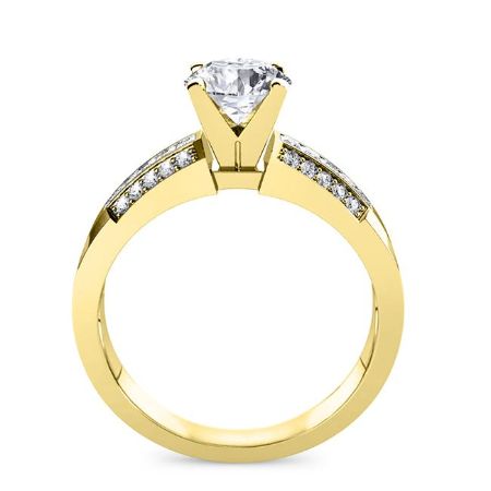 Crocus Round Moissanite Bridal Set yellowgold