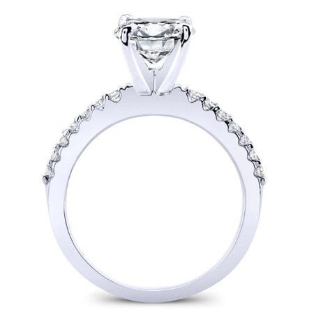 Dahlia Round Moissanite Bridal Set whitegold