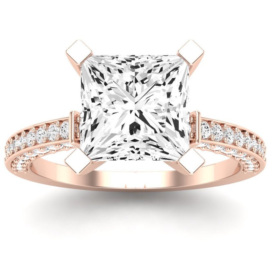 Daphne - GIA Natural Princess Diamond Engagement Ring