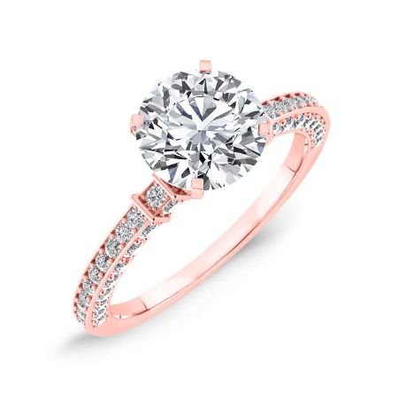 Daphne Round Moissanite Bridal Set rosegold