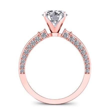 Daphne Round Moissanite Bridal Set rosegold