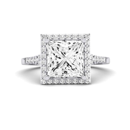 Desert Rose Diamond Matching Band Only (engagement Ring Not Included) For Ring With Princess Center whitegold