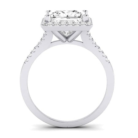 Desert Rose Diamond Matching Band Only (engagement Ring Not Included) For Ring With Princess Center whitegold