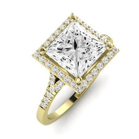 Desert Rose Diamond Matching Band Only (engagement Ring Not Included) For Ring With Princess Center yellowgold