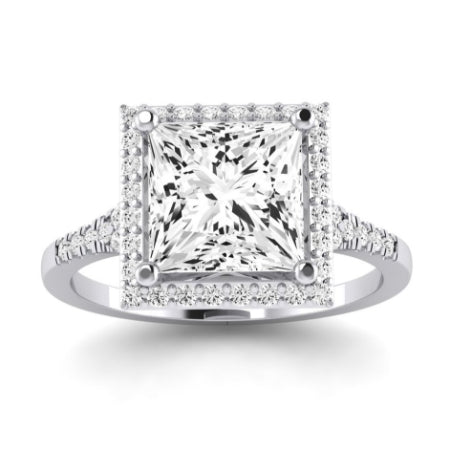 Desert Rose Diamond Matching Band Only (engagement Ring Not Included) For Ring With Princess Center whitegold