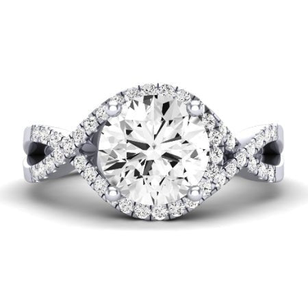 Dianella Diamond Matching Band Only (does Not Include Engagement Ring) For Ring With Round Center whitegold