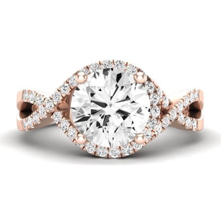 Dianella Diamond Matching Band Only (does Not Include Engagement Ring) For Ring With Round Center rosegold