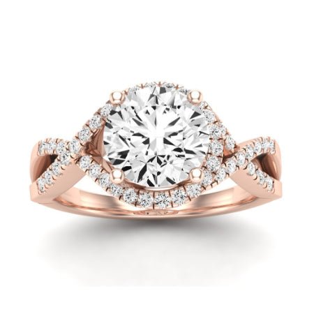 Dianella Diamond Matching Band Only (does Not Include Engagement Ring) For Ring With Round Center rosegold