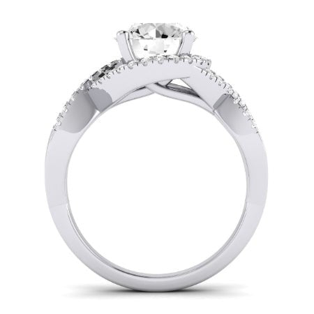 Dianella Diamond Matching Band Only (does Not Include Engagement Ring) For Ring With Round Center whitegold