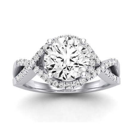 Dianella Diamond Matching Band Only (does Not Include Engagement Ring) For Ring With Round Center whitegold