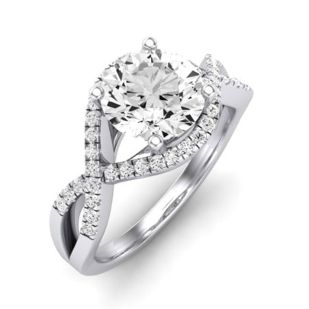 Dianella Diamond Matching Band Only (does Not Include Engagement Ring) For Ring With Round Center whitegold