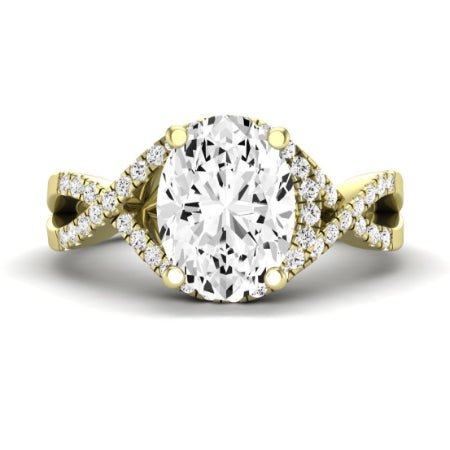 Dianella Oval Moissanite Bridal Set yellowgold