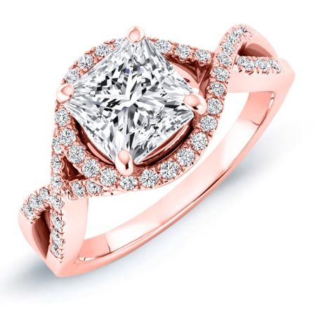 Dianella Princess Moissanite Bridal Set rosegold