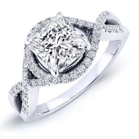 Dianella Princess Moissanite Bridal Set whitegold