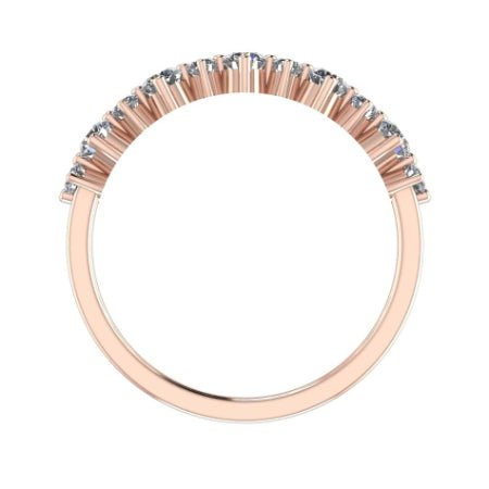 Ellery Round Trendy Moissanite Wedding Ring rosegold