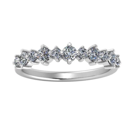 Ellery Round Trendy Moissanite Wedding Ring whitegold