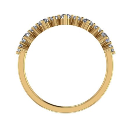 Ellery Round Trendy Moissanite Wedding Ring yellowgold