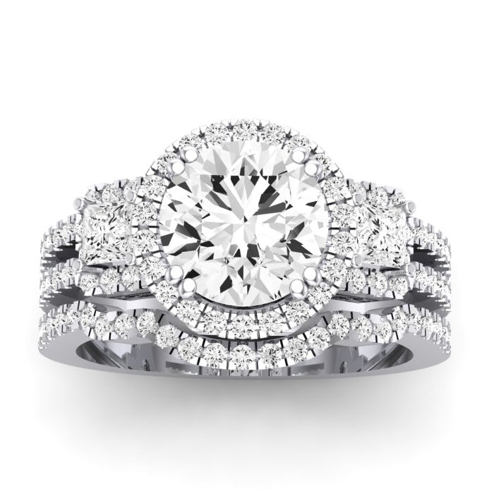 Erica - GIA Natural Round Diamond Bridal Set