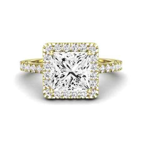 Florizel Diamond Matching Band Only (does Not Include Engagement Ring) For Ring With Princess Center yellowgold