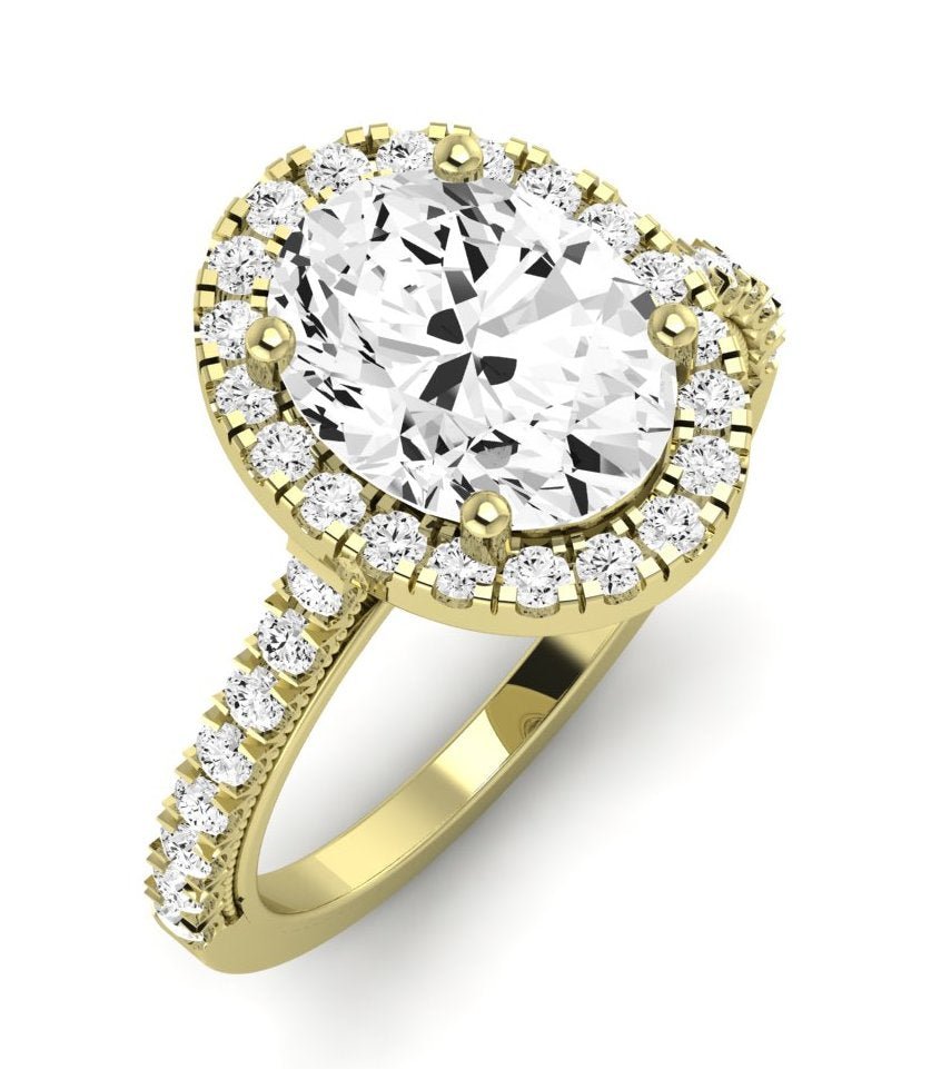Florizel Oval Moissanite Engagement Ring yellowgold