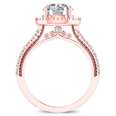 Florizel Round Moissanite Bridal Set rosegold