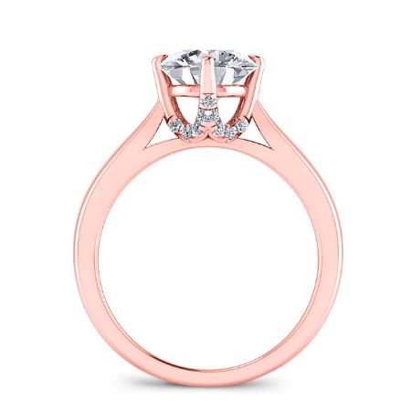 Gardenia Round Moissanite Bridal Set rosegold